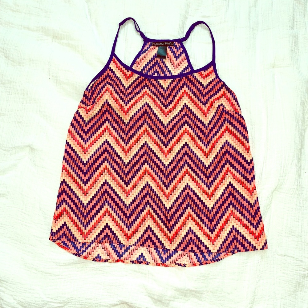 Multicolor sheer tank top